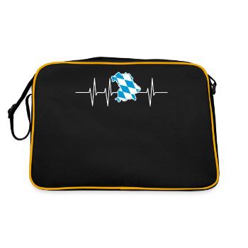 Bavaria Heartbeat Gift Frequency Beer proud - Retro Bag - black/gold - Back