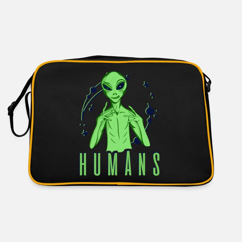 Humans Ufo Alien Menschen Verwirrt Geschenk Retro Tasche