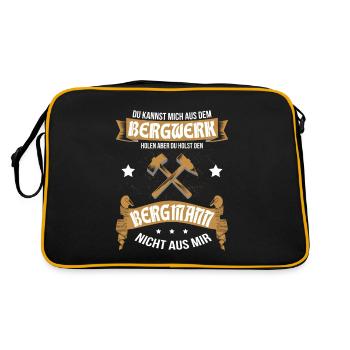 T-shirt for the proud miner and miner - Retro Bag - black/gold - Back