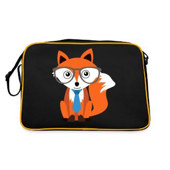 Fuchs - Retro Tasche - Schwarz/Gold - Hinten