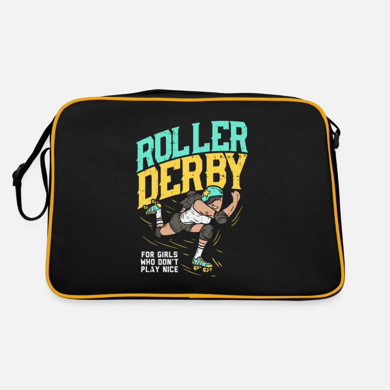 Rollerskating Derby Geschenk Rollschuh Sport retro Retro Tasche