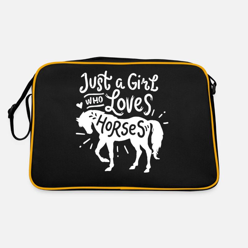 horse lovers - Retro Bag - black/gold