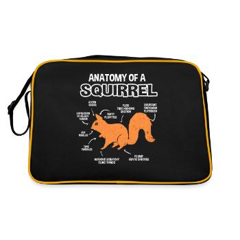 Squirrel - Retro Bag - black/gold - Back