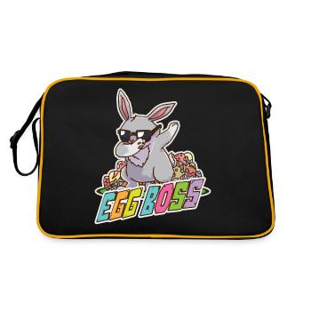 Ostern - Retro Tasche - Schwarz/Gold - Hinten