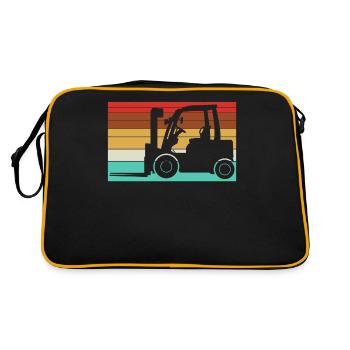 Gabelstapler - Retro Tasche - Schwarz/Gold - Hinten