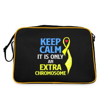 Down Syndrome Chromosome Trisomy 21 Awareness 321 - Retro Bag - black/gold - Back