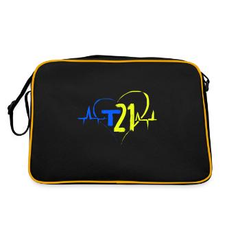 Down Syndrome Chromosome Trisomy 21 Awareness 321 - Retro Bag - black/gold - Back