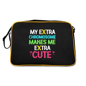 Down syndrome - Retro Bag - black/gold - Back