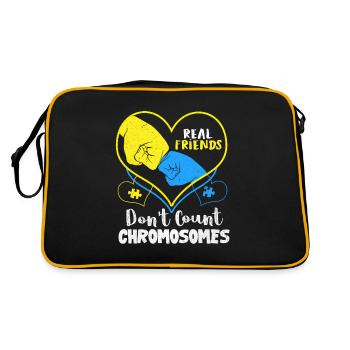 Down syndrome - Retro Bag - black/gold - Back