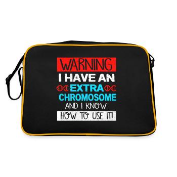 Down syndrome - Retro Bag - black/gold - Back