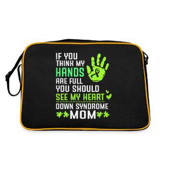 Down syndrome - Retro Bag - black/gold - Back