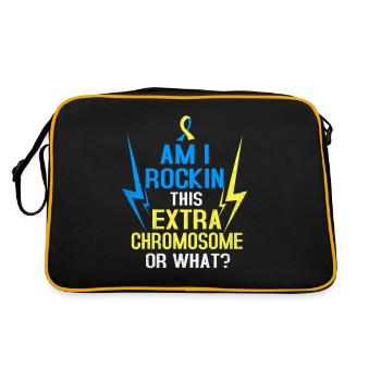 Down syndrome - Retro Bag - black/gold - Back