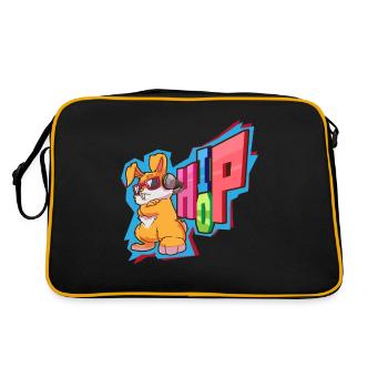 Ostern - Retro Tasche - Schwarz/Gold - Hinten