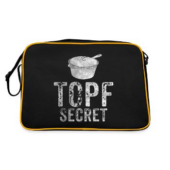 Top Secret T-Shirt Cooking Gift Idea Cooking Class - Retro Bag - black/gold - Back