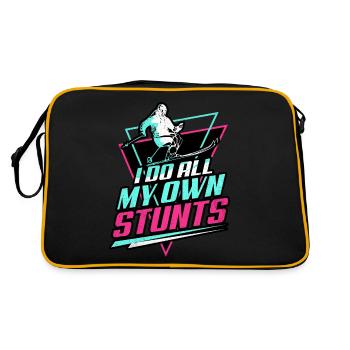 Skiing Skiing Skiing Skiing Skiing - Retro Bag - black/gold - Back