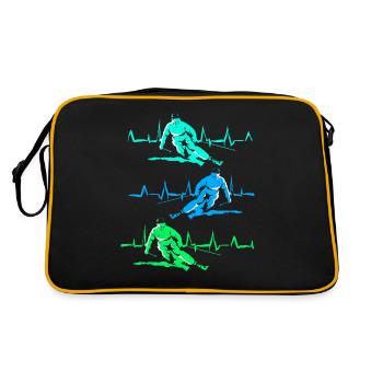 Skiing Skiing Skiing Skiing Skiing - Retro Bag - black/gold - Back