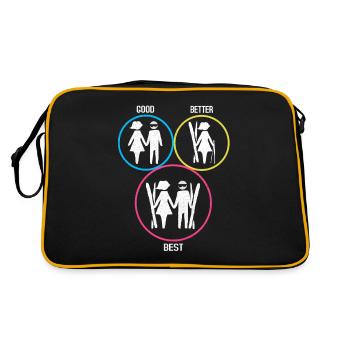 Skiing Skiing Skiing Skiing Skiing - Retro Bag - black/gold - Back