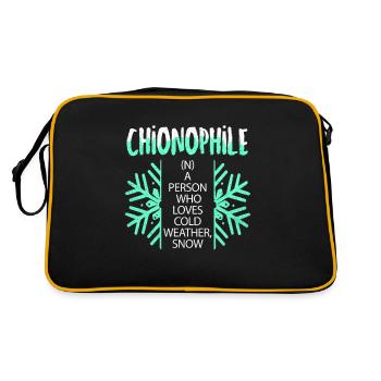 Skiing Skiing Skiing Skiing Skiing - Retro Bag - black/gold - Back