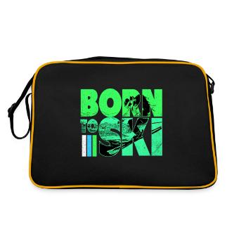 Skiing Skiing Skiing Skiing Skiing - Retro Bag - black/gold - Back