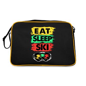 Skiing Skiing Skiing Skiing Skiing - Retro Bag - black/gold - Back