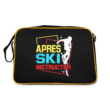 Skiing Skiing Skiing Skiing Skiing - Retro Bag - black/gold - Back