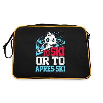 Skiing Skiing Skiing Skiing Skiing - Retro Bag - black/gold - Back
