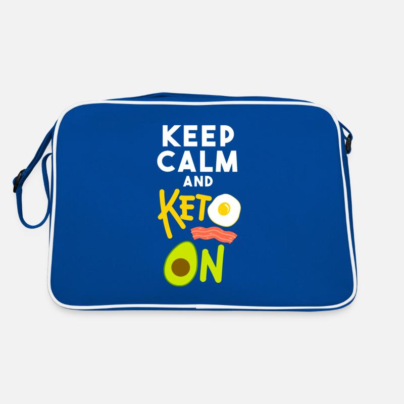 Keto On Geschenk Diät ketogen Ernährung essen Retro Tasche
