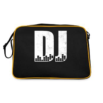 DJ Music House Techno Trance Kopfhörer Musik - Retro Tasche - Schwarz/Gold - Hinten