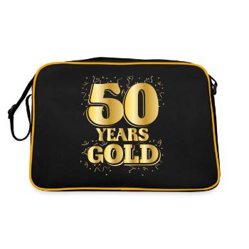 Anniversaire 50 Years gOLD anniversaire rond - Sac Retro - noir/or - Dos