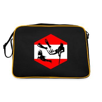 Spear fishing Harpoon Diving Snorkeling Caribbean - Retro Bag - black/gold - Back