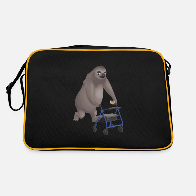 Sloth rollator sloth fur pensioner gift Retro Bag