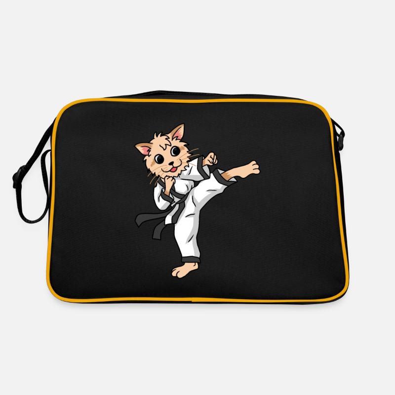 Karate Katze Kampfsport Tiere Retro Tasche