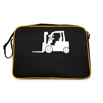 Gabelstapler - Retro Tasche - Schwarz/Gold - Hinten