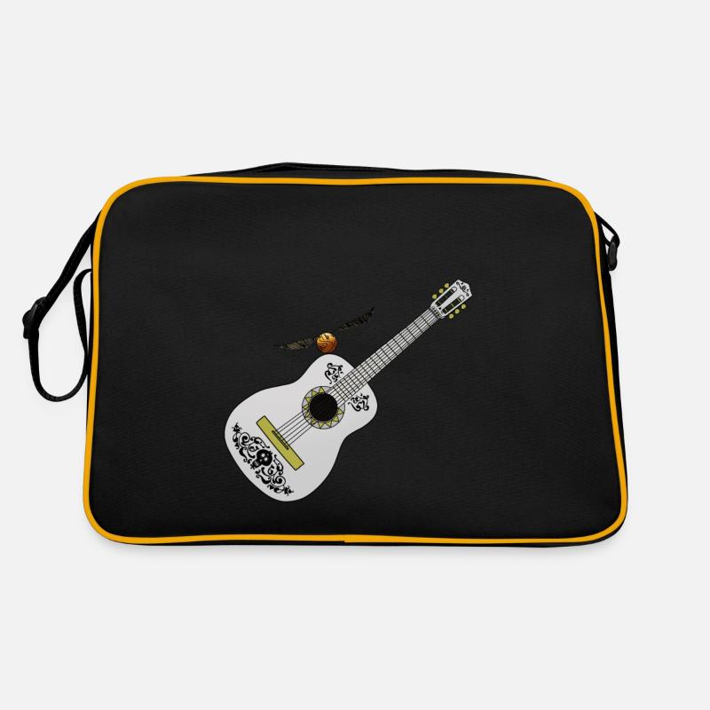 Coole Stillvolle weiße Gitarre Geschenkidee Retro Tasche