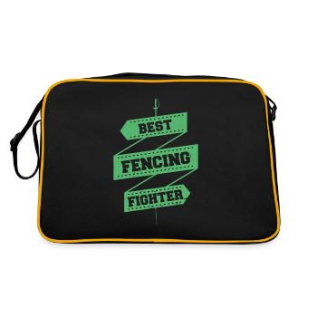 Fencing Fencing Fencer Fencing Fencing - Retro Bag - black/gold - Back