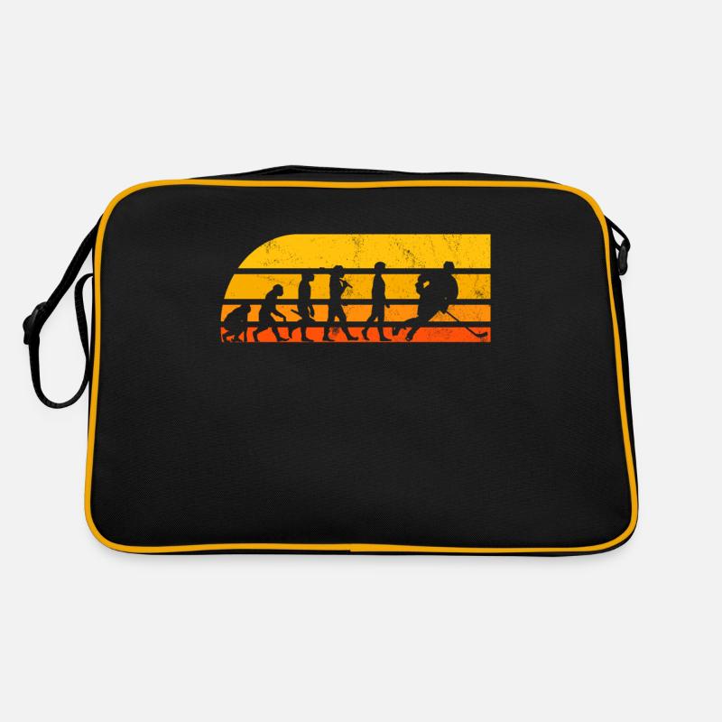 Eishockey-Entwicklung - Retro Tasche - Schwarz/Gold