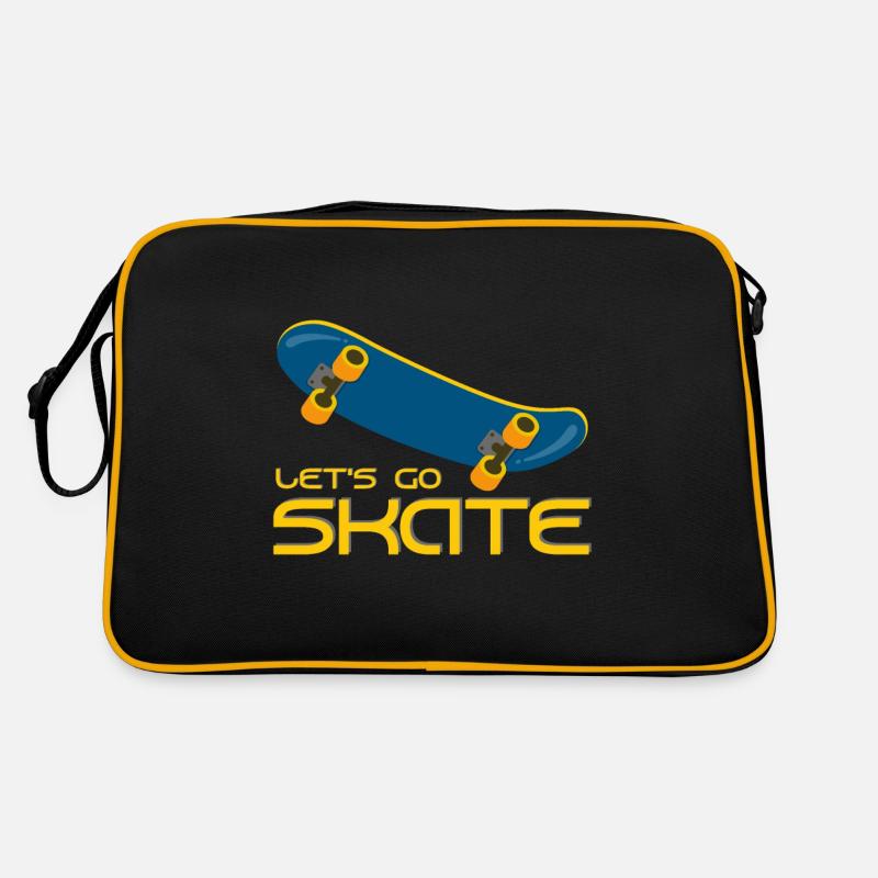 Skateboarder - Retro Tasche - Schwarz/Gold