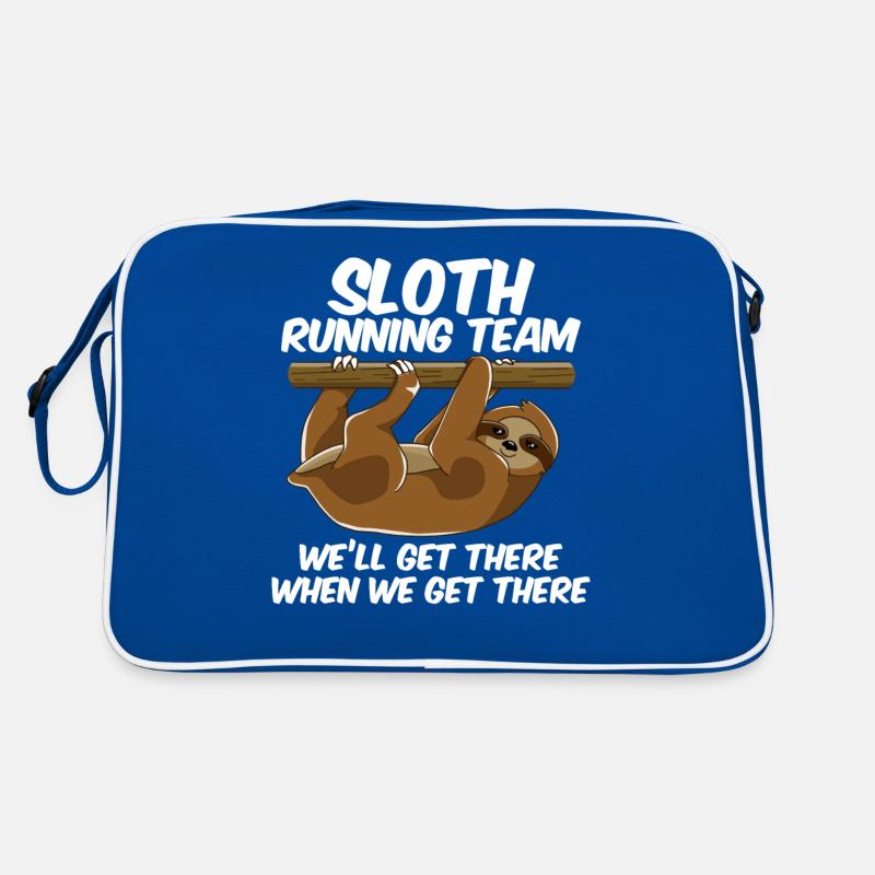Sloth Running Retro Tasche