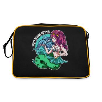 Meerjungfrauen - Retro Tasche - Schwarz/Gold - Hinten