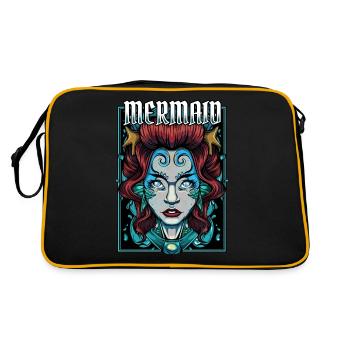 Mermaiding Meerjungfrau Fabelwesen Nixen Geschenk - Retro Tasche - Schwarz/Gold - Hinten