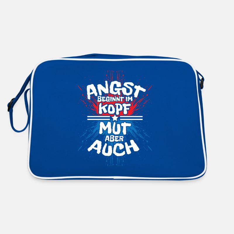 ANGST BEGINNT IM KOPF MUT ABER AUCH Retro Tasche