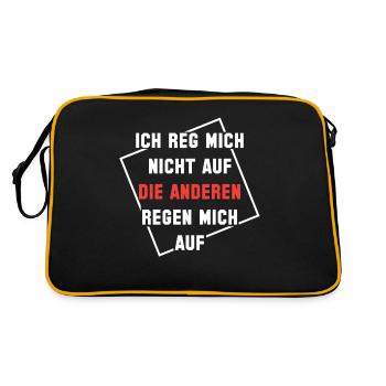 JE NE ME REGULE PAS POUR LES AUTRES PLUIES - Sac Retro - noir/or - Dos