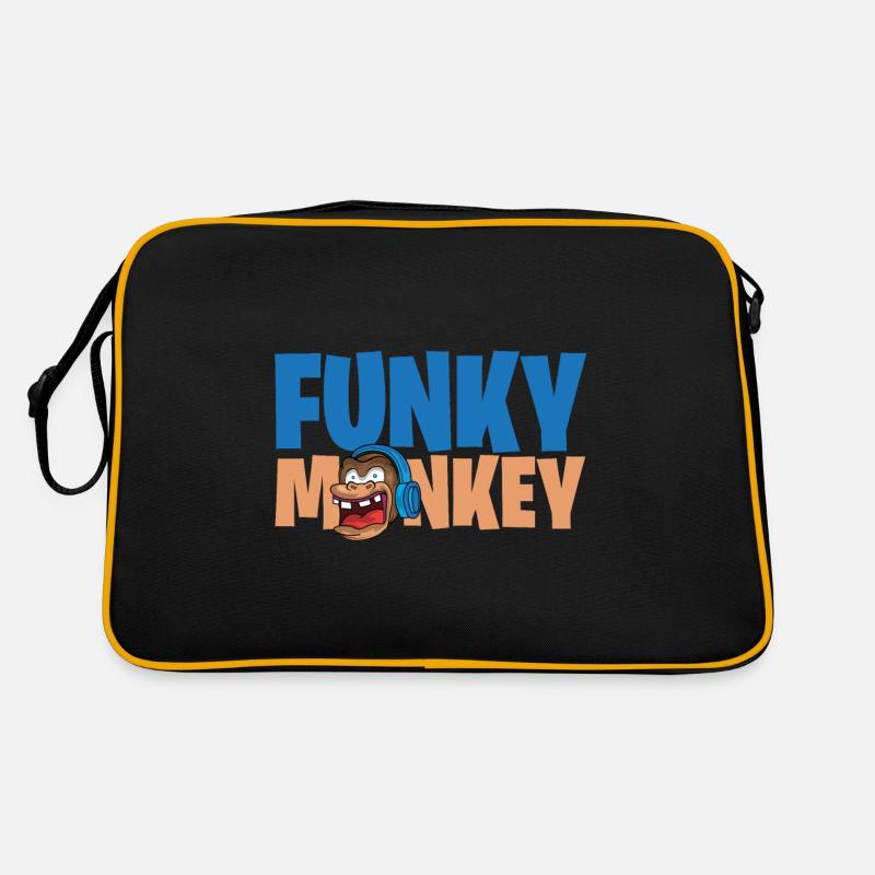 Funky Monkey Monkey HeadhoerEr Gift Retro Bag