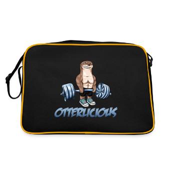 Otterlicious Otter Loutre Gym Cadeau fitness - Sac Retro - noir/or - Dos