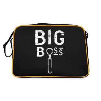 Boss Chef Anführer Teamleiter Spruch Geschenkidee - Retro Tasche - Schwarz/Gold - Hinten
