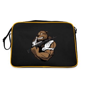 Bear with the weapon - Retro Bag - black/gold - Back
