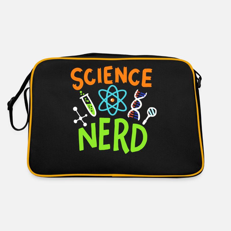 Wissenschaft Wissenschaft Wissenschaft - Retro Tasche - Schwarz/Gold