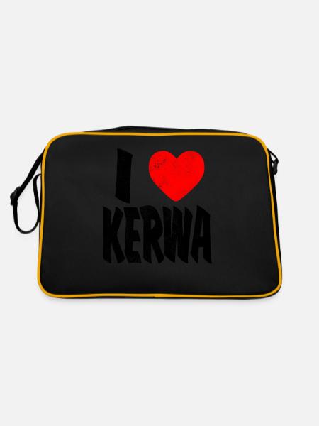 Kerwa Kirchweih Franken I Love Tracht Cadeau - Sac Retro - noir/or - Dos