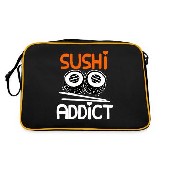 Sushi Go Riz Japon Tokyo Miso Nigiri Maki Udon - Sac Retro - noir/or - Dos