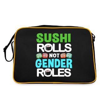 Sushi Go Riz Japon Tokyo Miso Nigiri Maki Udon - Sac Retro - noir/or - Dos